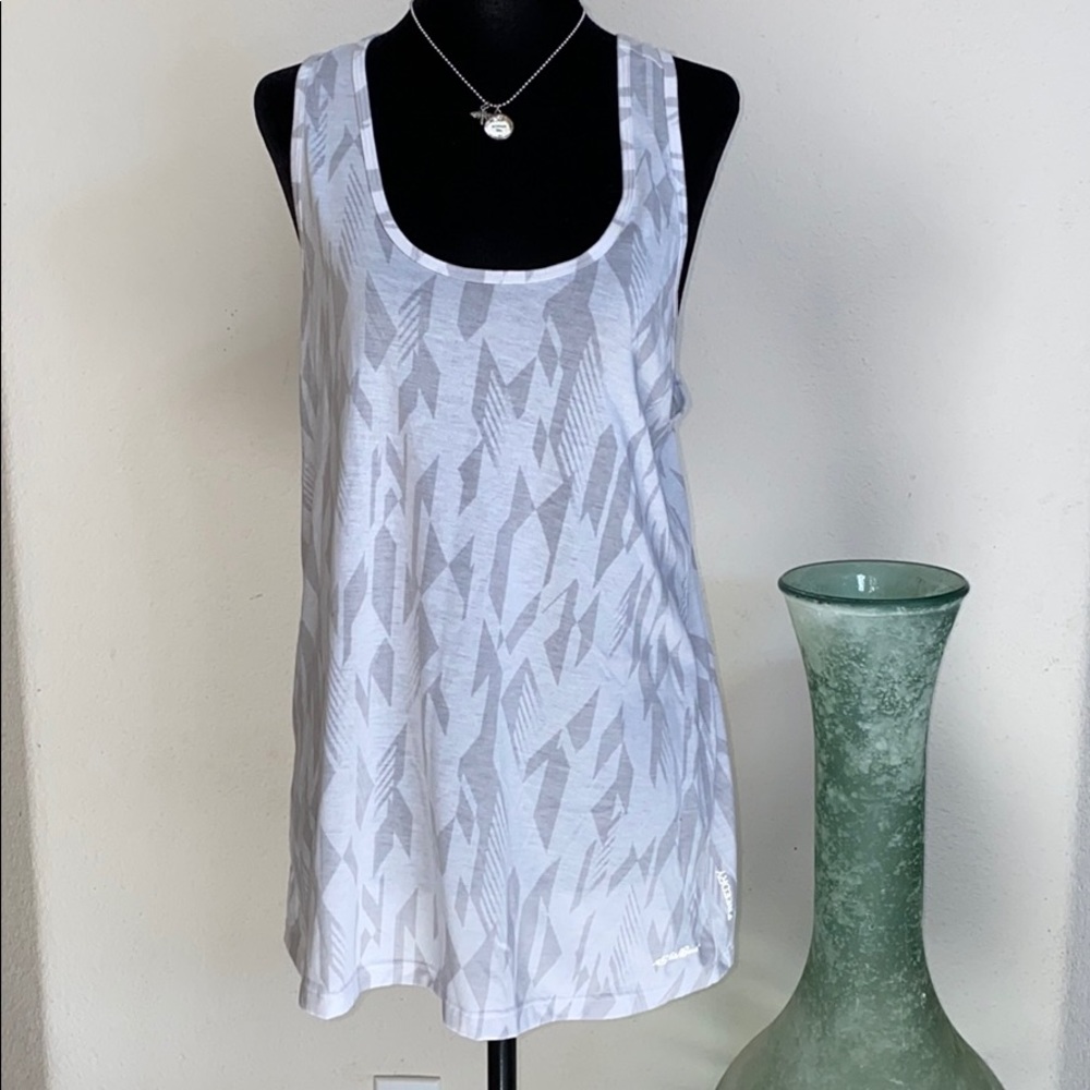 2/$20 Eddie Bauer- Gray & White Tank Top